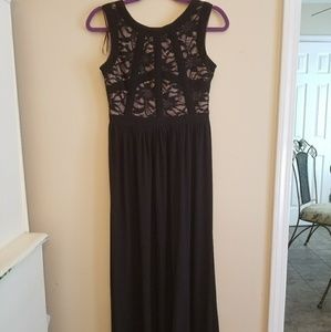 Black floor length formal maxi dress